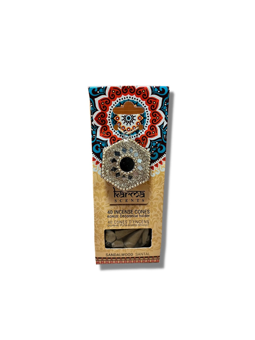 40 Incense Cones Plus Decorative Holder