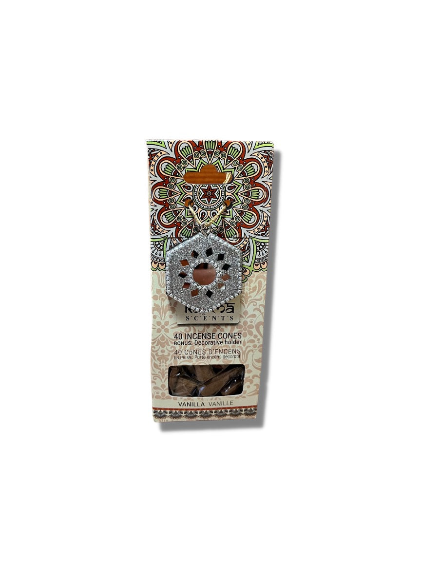 40 Incense Cones Plus Decorative Holder