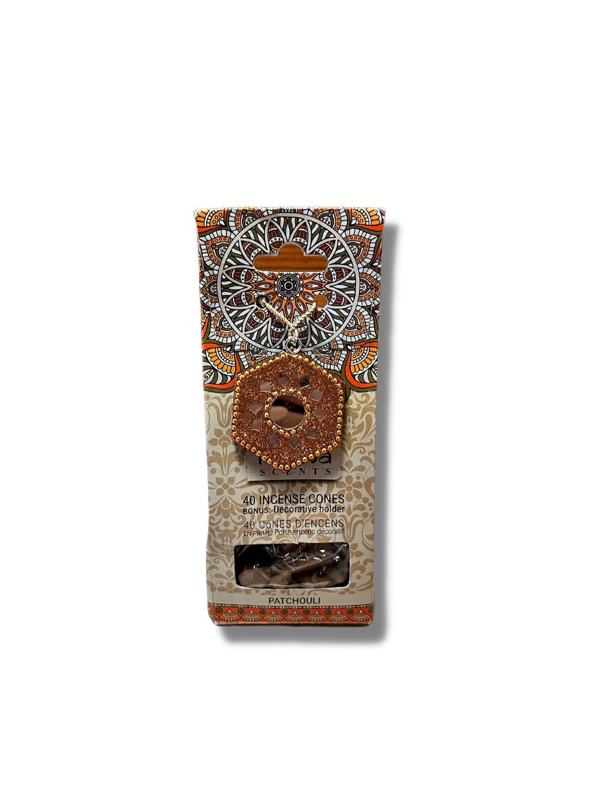 40 Incense Cones Plus Decorative Holder
