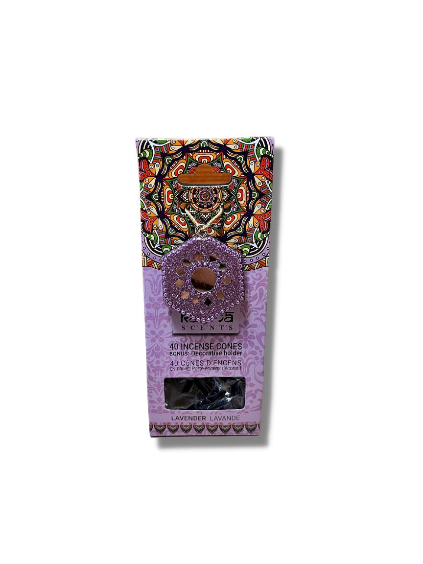 40 Incense Cones Plus Decorative Holder