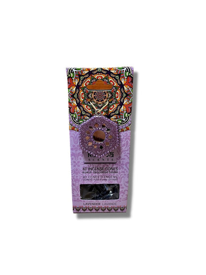40 Incense Cones Plus Decorative Holder